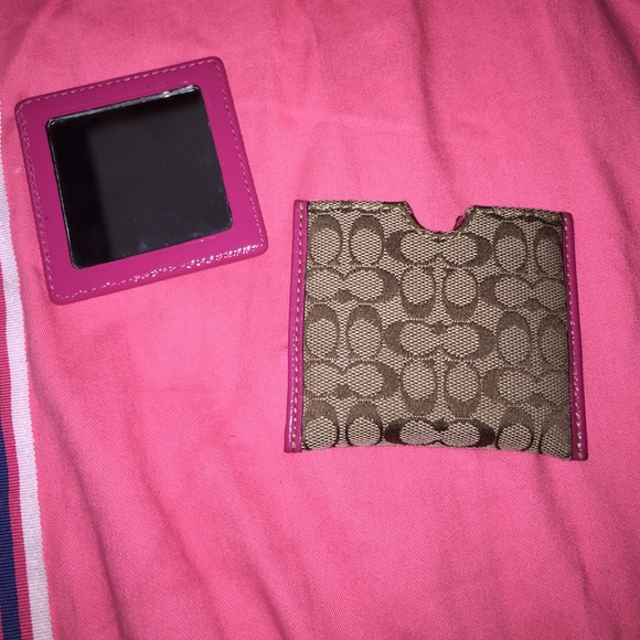 A coach purse mirror