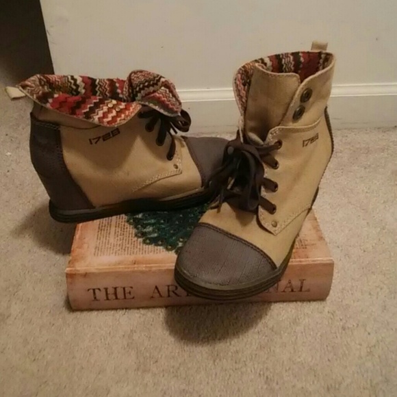 Vintage Wedge Booties
