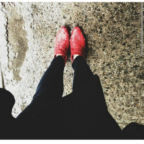 Red Zara booties