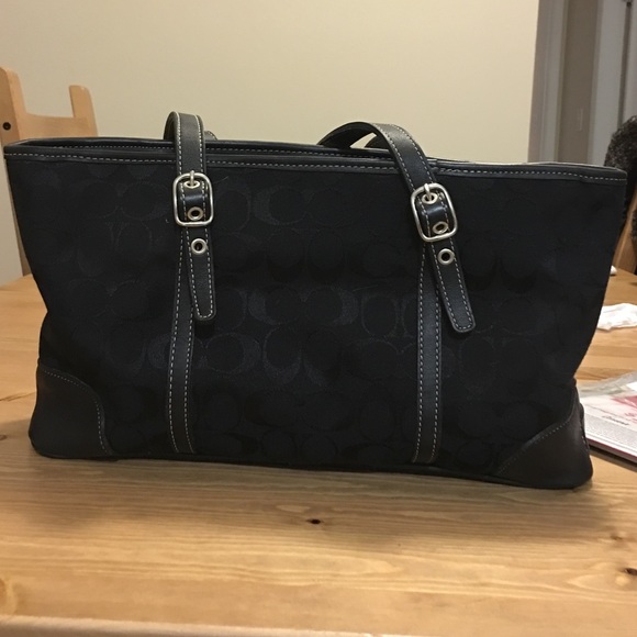 Coach black signature bag