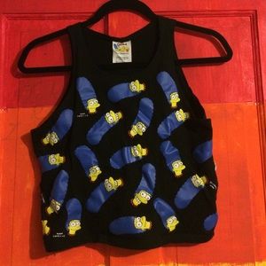 Forever 21 Marge Simpson crop top tank