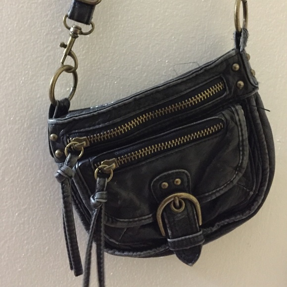 Black Distress like mini purse