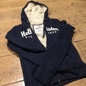 Navy blue hollister jacket