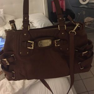 Micheal kors brown leather bag