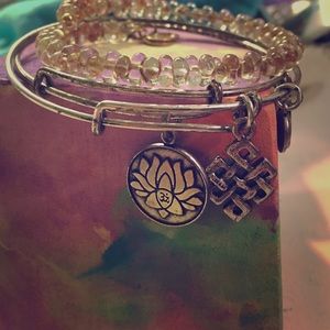 Set of 3 Alex and Ani Bangles