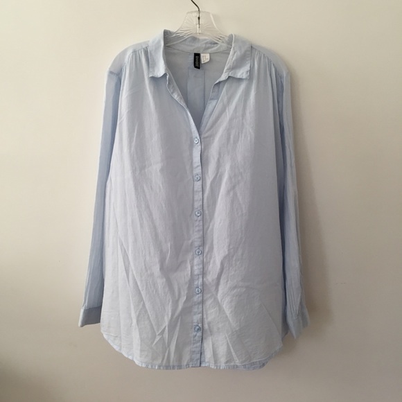 H&M's Large Bright Blue Buttoned Blouse