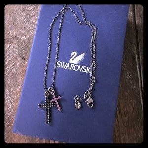 Swarovski Jewelry - Authentic Swarovski double cross necklace Swarovski Jewelry - Authentic Swarovski double cross necklace