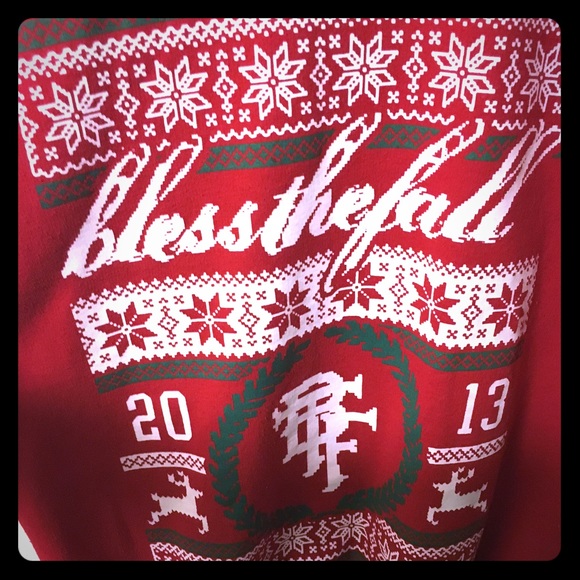Blessthefall Ugly Christmas Sweater Crewneck