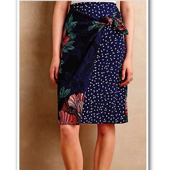 Maeve  Anthropologie Petal Pop Wrap Skirt