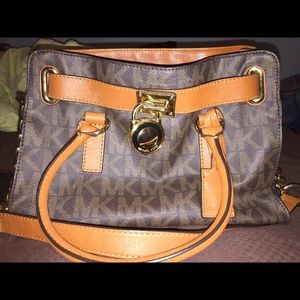 Michael Kors Logo Hamilton Satchel