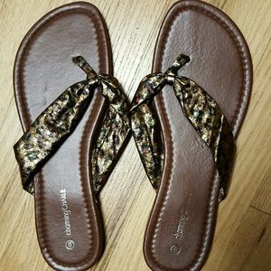 Cheetah print sandals