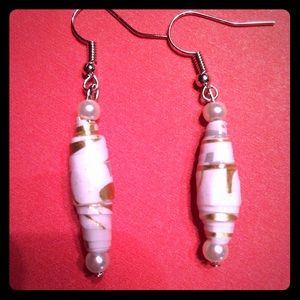 Handmade Paper Bead Earrings