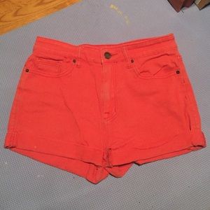 BDG Urban Outfitters High Waisted Orange Shorts!