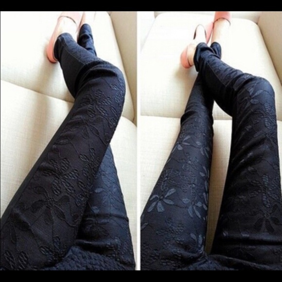 Black Lace Pants - Picture 2 of 3