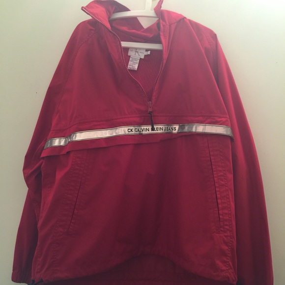 Calvin Klein mint red windbreaker 3M shell limited