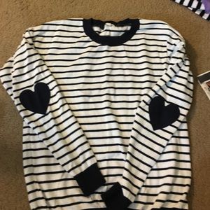 Navy blue/ white stripe sweater