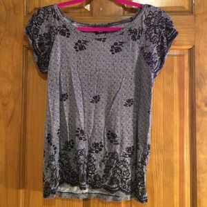 Gray and Black Floral shirt