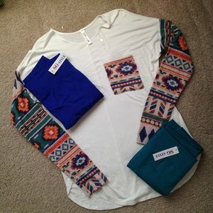 Aztec pocket shirt
