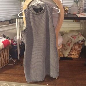 High Neck Cotten striped dress