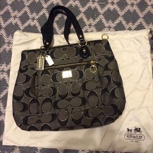 Black Coach tote bag