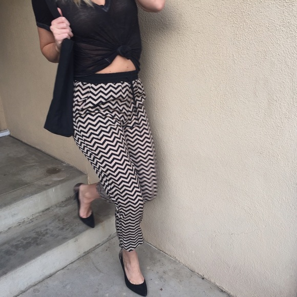 Chevron Striped Pants