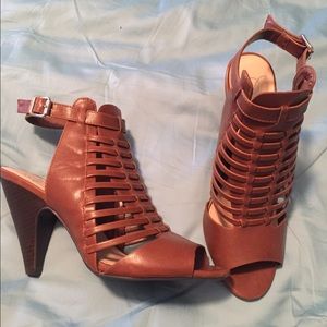 NEW Caged Leather Heels