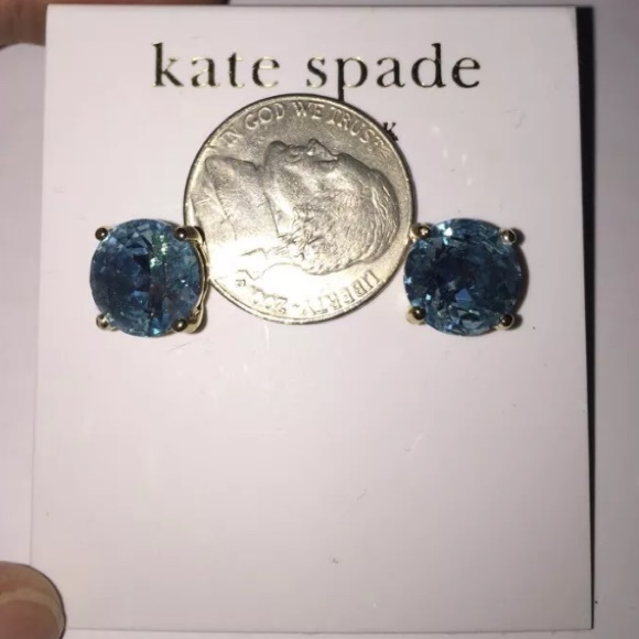 Kate Spade Giverny Blue Gumdrop Earrings - Picture 2 of 3