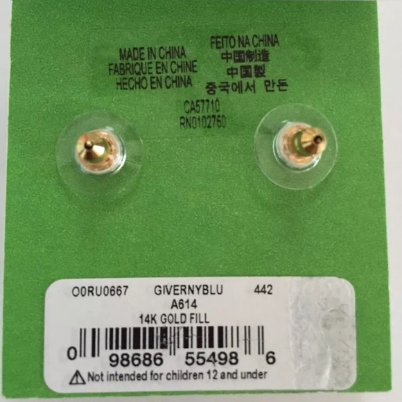 Kate Spade Giverny Blue Gumdrop Earrings - Picture 3 of 3