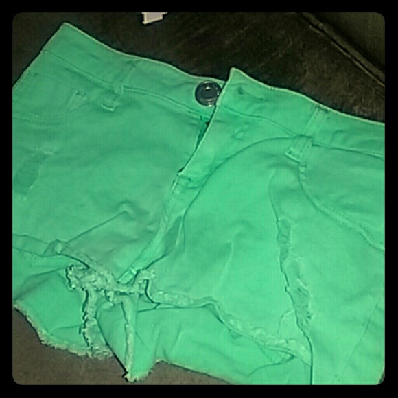 Neon green shorts