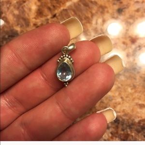 Blue topaz charm