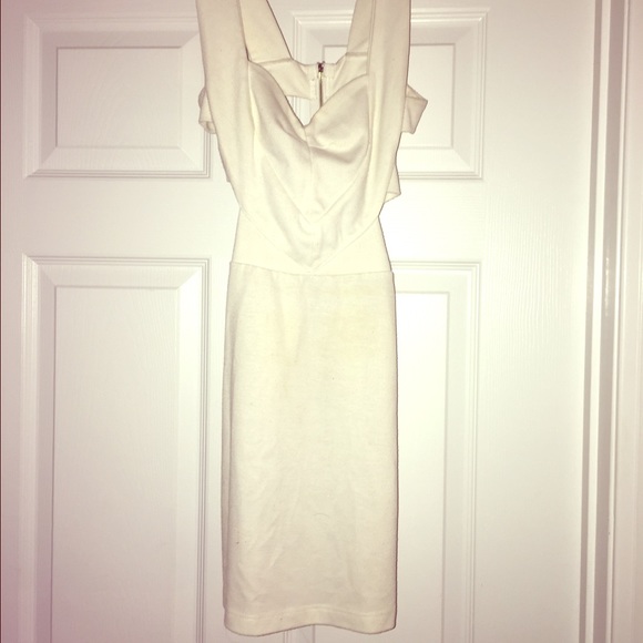 Off-white mini dress