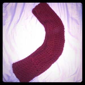 Cute red knit infinity scarf