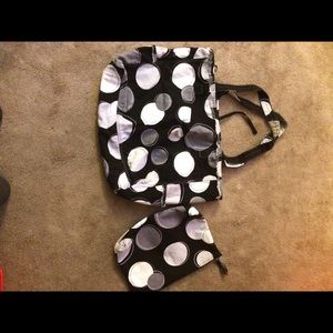 Thirty One retro metro tote and large zipper pouch