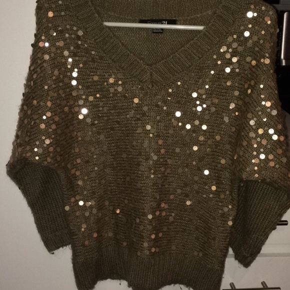 Forever 21 sequin woven sweater