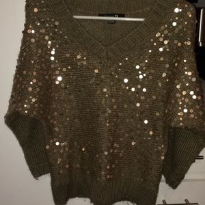 Forever 21 sequin woven sweater