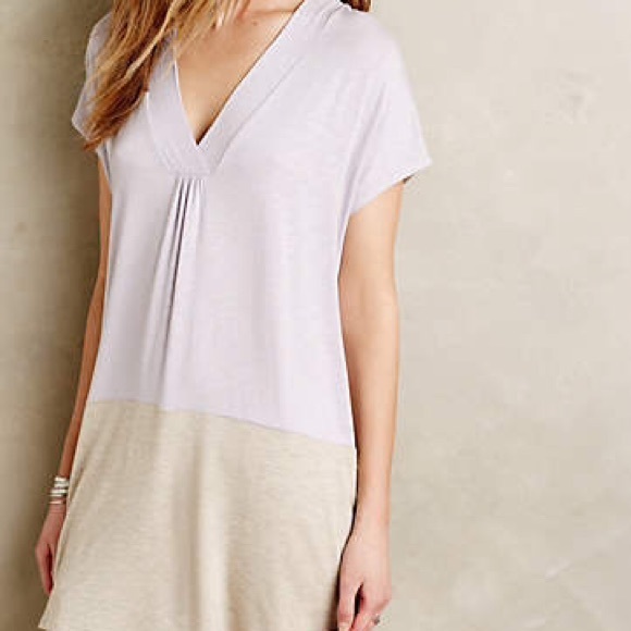 Anthropologie Dolan Deep v neck color block Tunic