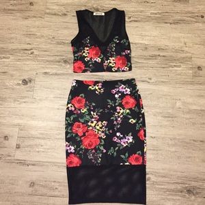 New without tags floral 2-piece dress