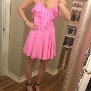 Amanda Uprichard pink silk dress