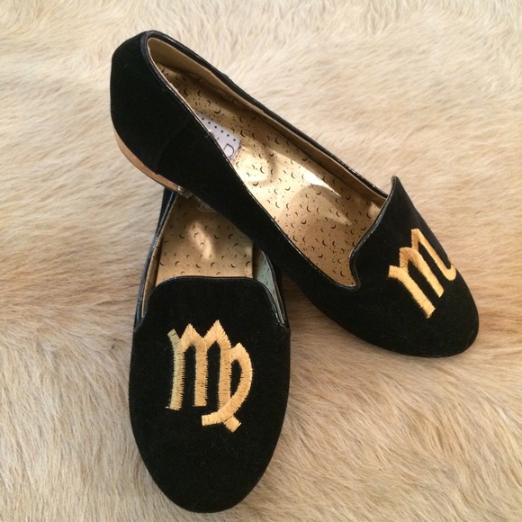 Velvet Virgo Zodiac Smoking Flats