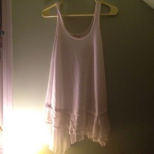 Boho tunic with lace bottom