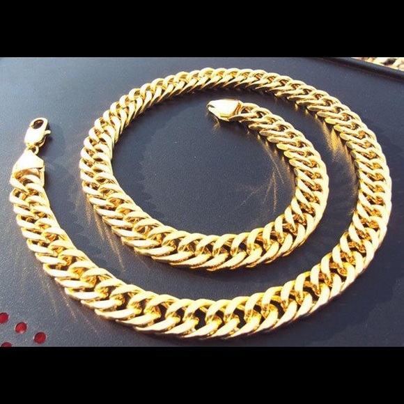 24K Gold Plated Thick Necklace