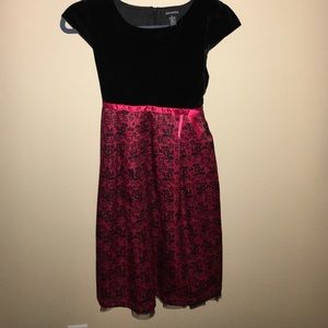 Girls Holiday dress red/black