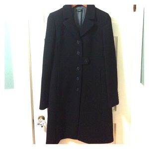 Size 10 J Crew black lady day coat