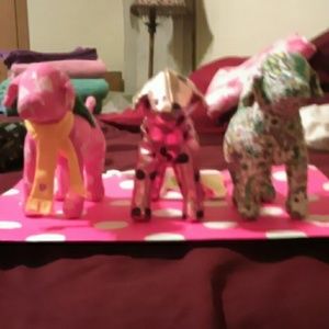 3 Victoria's secret pink dogs