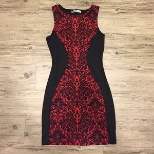 Black and red dress.