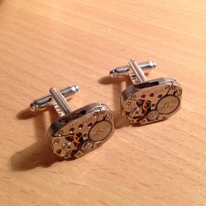 Watch mechanic cufflinks steampunk