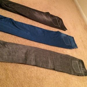 set of three pairs of jeggings