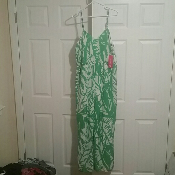 Lilly Pulitzer Green Palm Jumpsuit