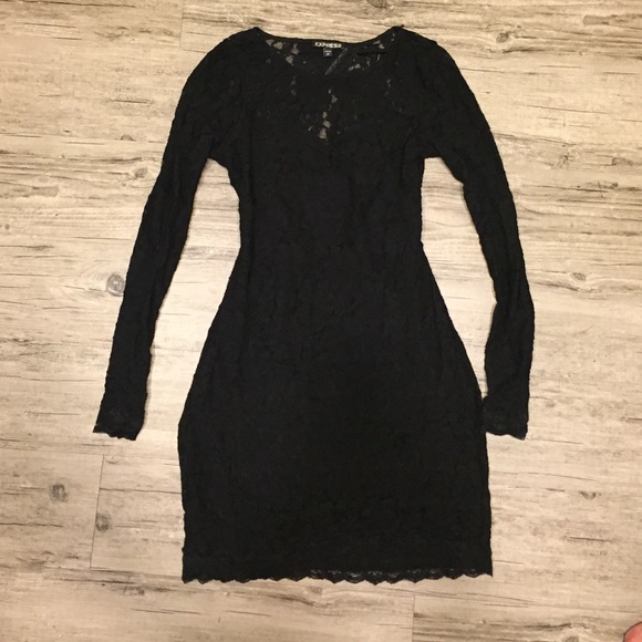 Black lace dress.