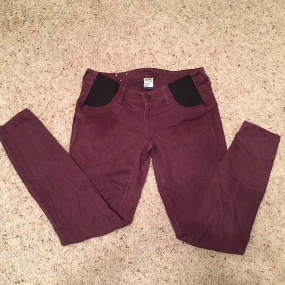 Old Navy Maroon Maternity Pants